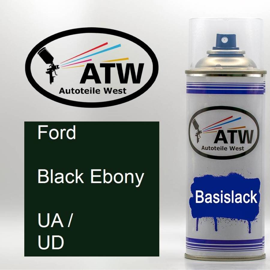 Ford, Black Ebony, UA / UD: 400ml Sprühdose, von ATW Autoteile West.
